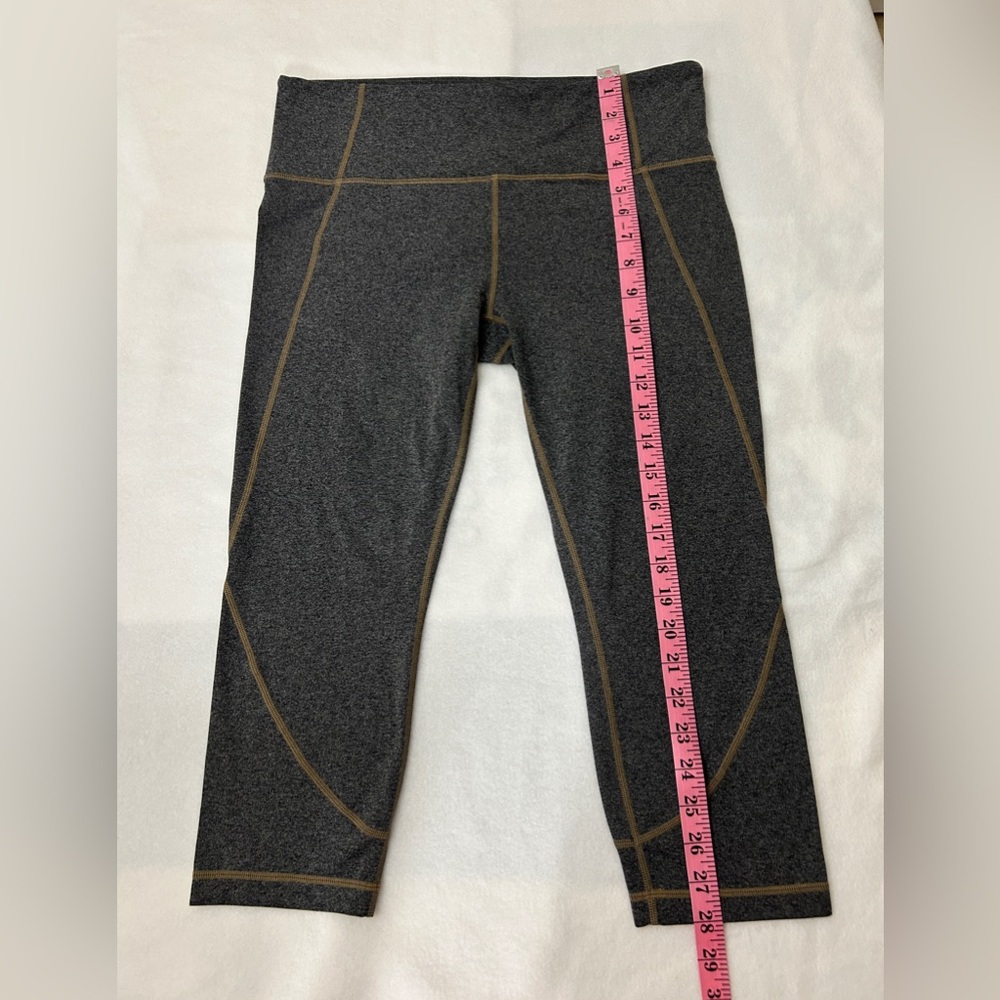 Athleta Active Pants Womens Gray‎ Heather Capri Leggings Athletic Workout, Sze L - Picture 10 of 14
